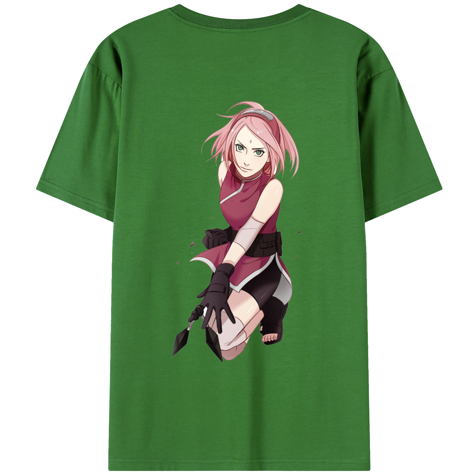 （画像用） NARUTO -ナルト- 春野サクラ Haruno Sakura レディース半袖Tシャツ(バックプリント)